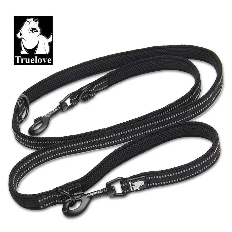Truelove 7 in 1 Dog Lead Adjustable Hands Free Double Leash Reflective