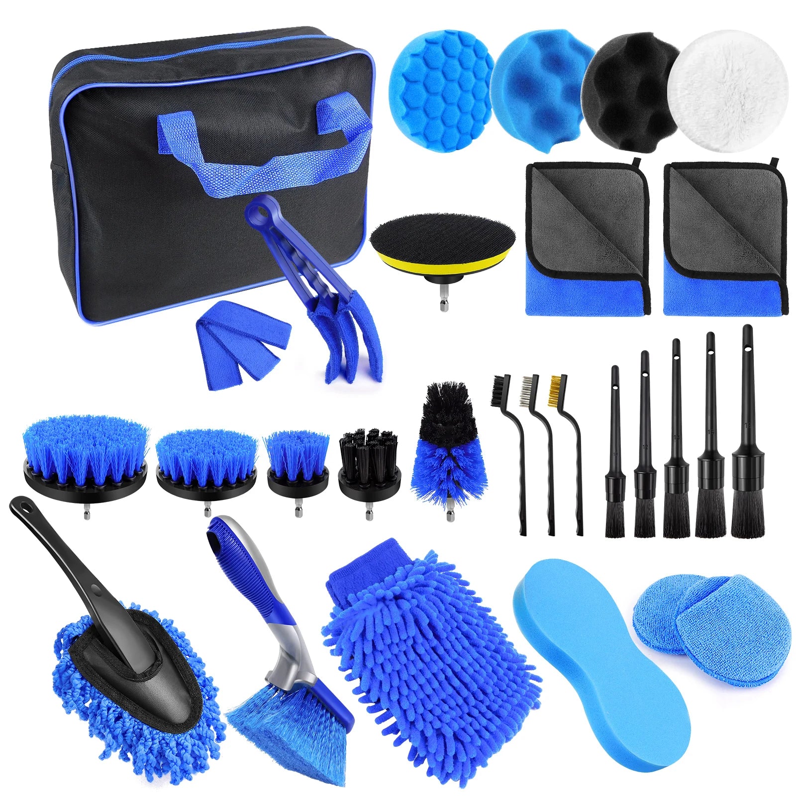29 Piece Car Detailing Kit Complete Car Cleaning Tools Set for Interior and Exterior