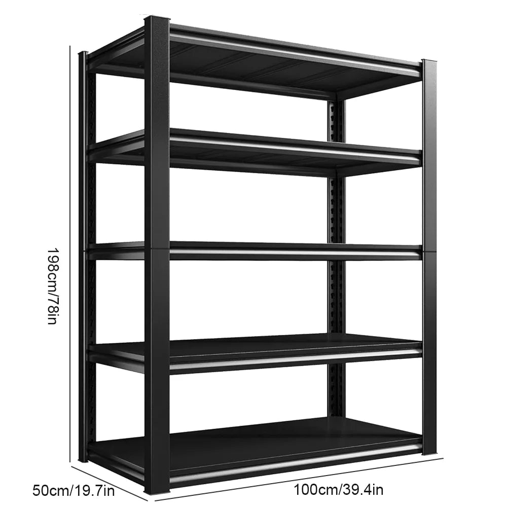 Multi Layer Metal Storage Rack Adjustable Shelf Heavy Duty Utility Organiser for Home