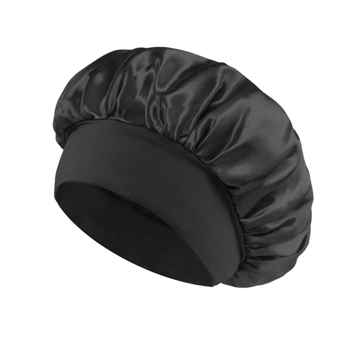 Satin Sleep Bonnet for Women | Silk Hair Care Bonnet with Wide Brim & Elastic Band