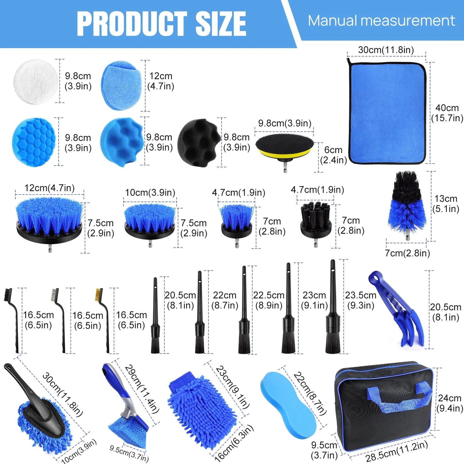 29 Piece Car Detailing Kit Complete Car Cleaning Tools Set for Interior and Exterior