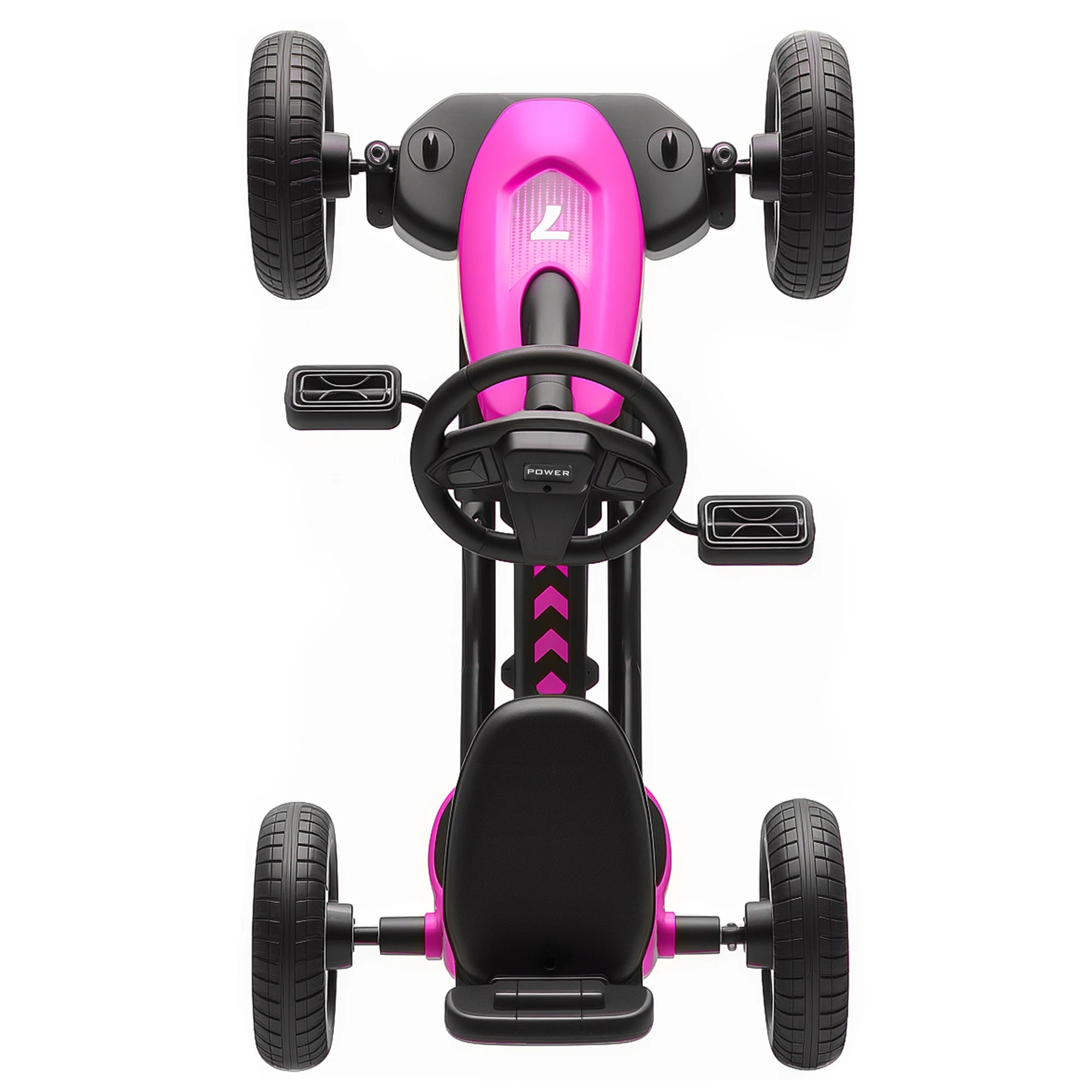 Kids Pedal Go Kart with EVA Wheels Metal Frame Ride On Toy