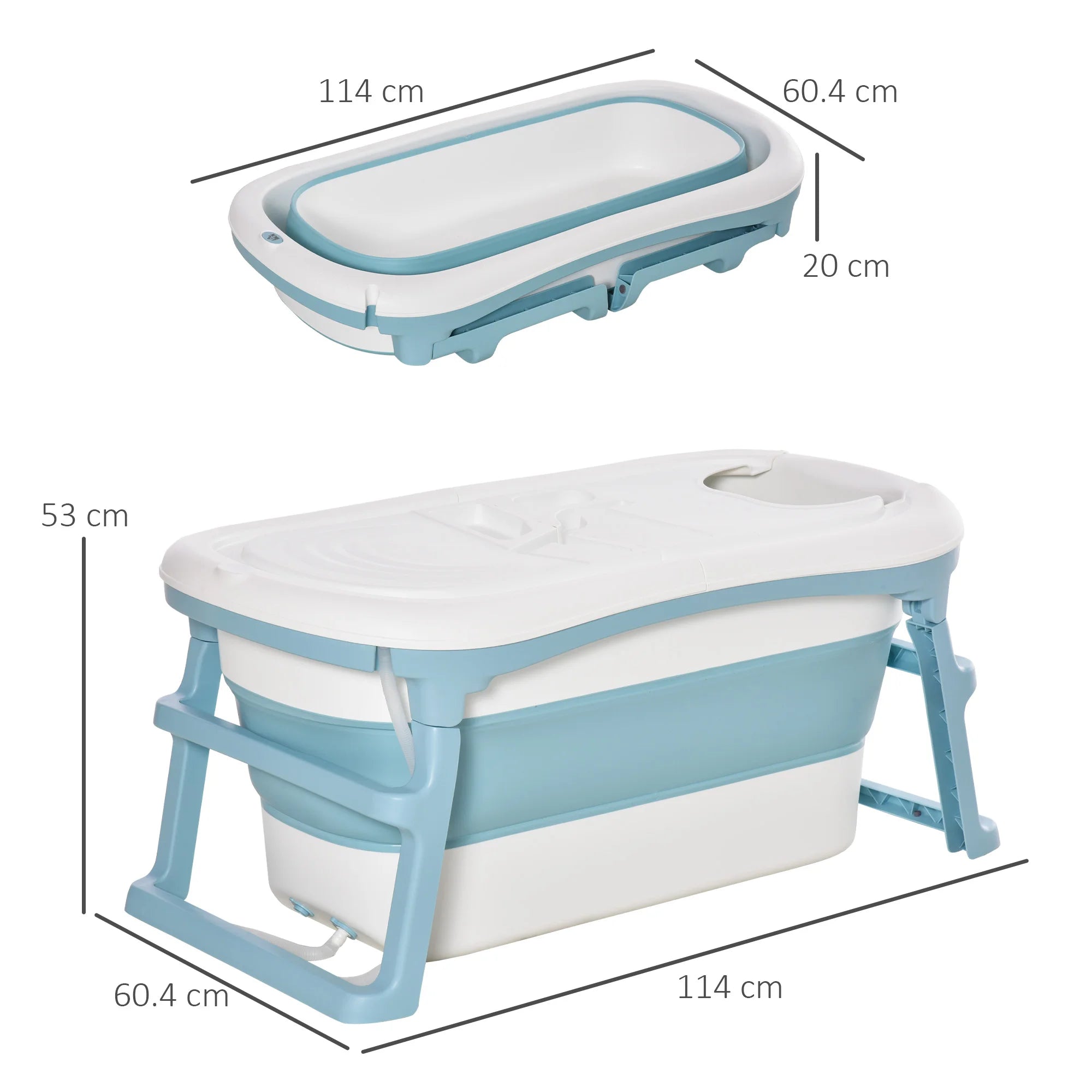 Foldable Kids Bathtub with Lid | Large Collapsible Baby Bath Tub for Ages 1–12 Years