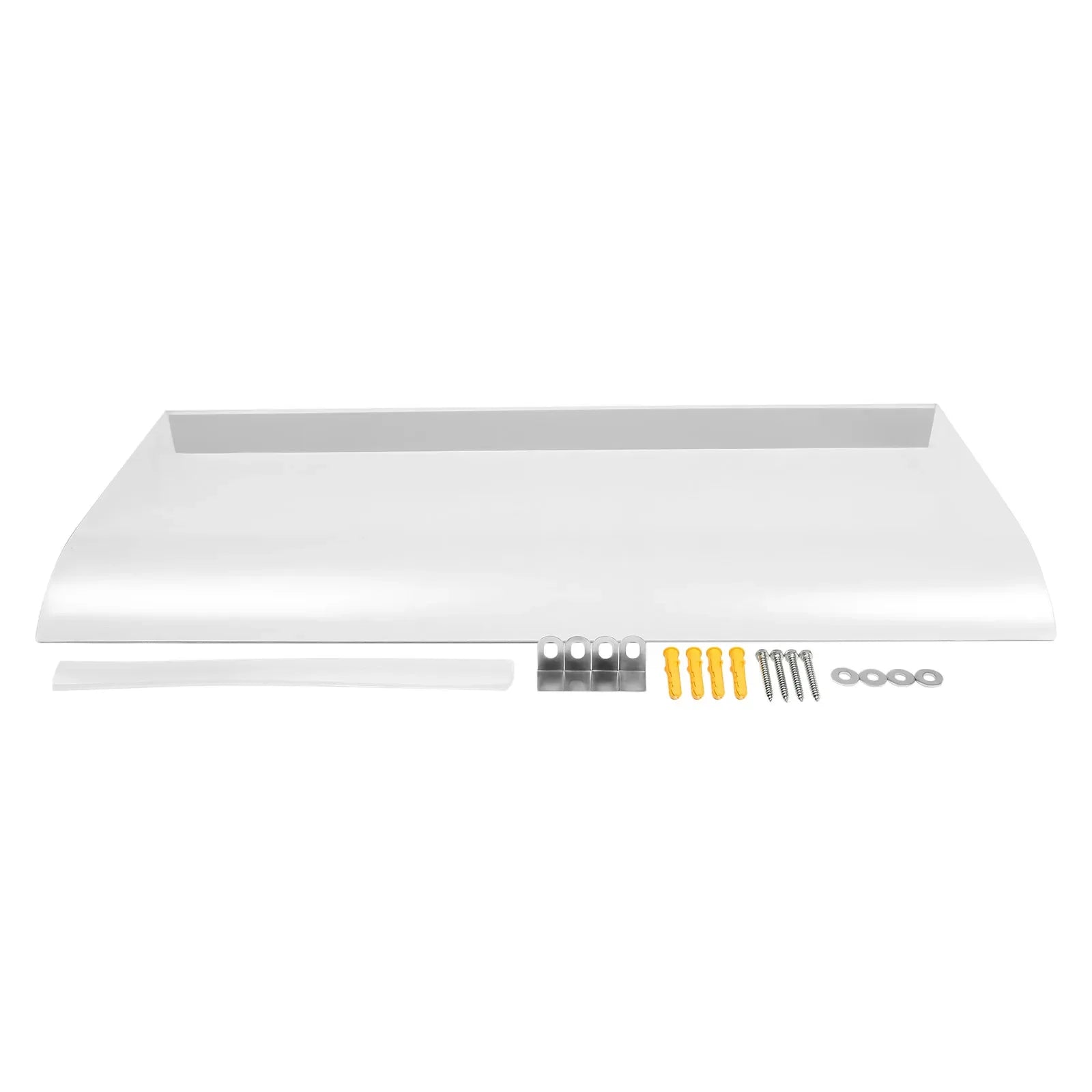 Clear Polycarbonate Door Window Awning 80x34.5cm UV Rain Snow Protection Wall Mount Maintenance Free