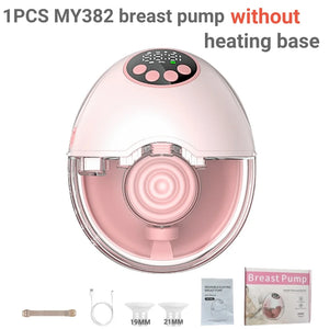 Breast Pump Electric Handsfree BPA Free with Heating & UV Sterilize Lid Optional Wireless Upgrade Wearable Breastfeeding Pump