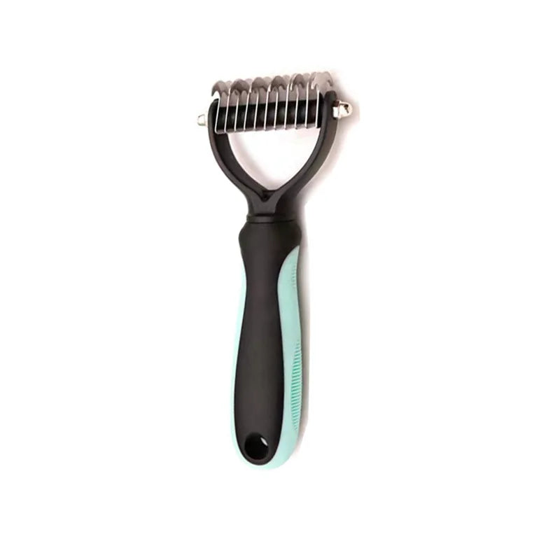 Professional Pet Deshedding Brush | Stainless Steel Fur & Knot Cutter for Dogs & Cats