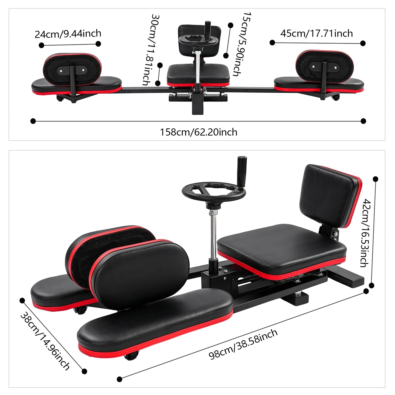 Heavy Duty Leg Stretcher Machine Steel Frame Splits Trainer for Home Gym Flexibility
