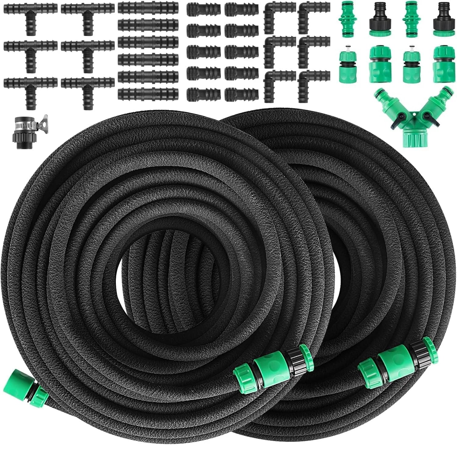 100m Perforated Soaker Hose Water Saving Underground Garden Irrigation Drip System with Connectors