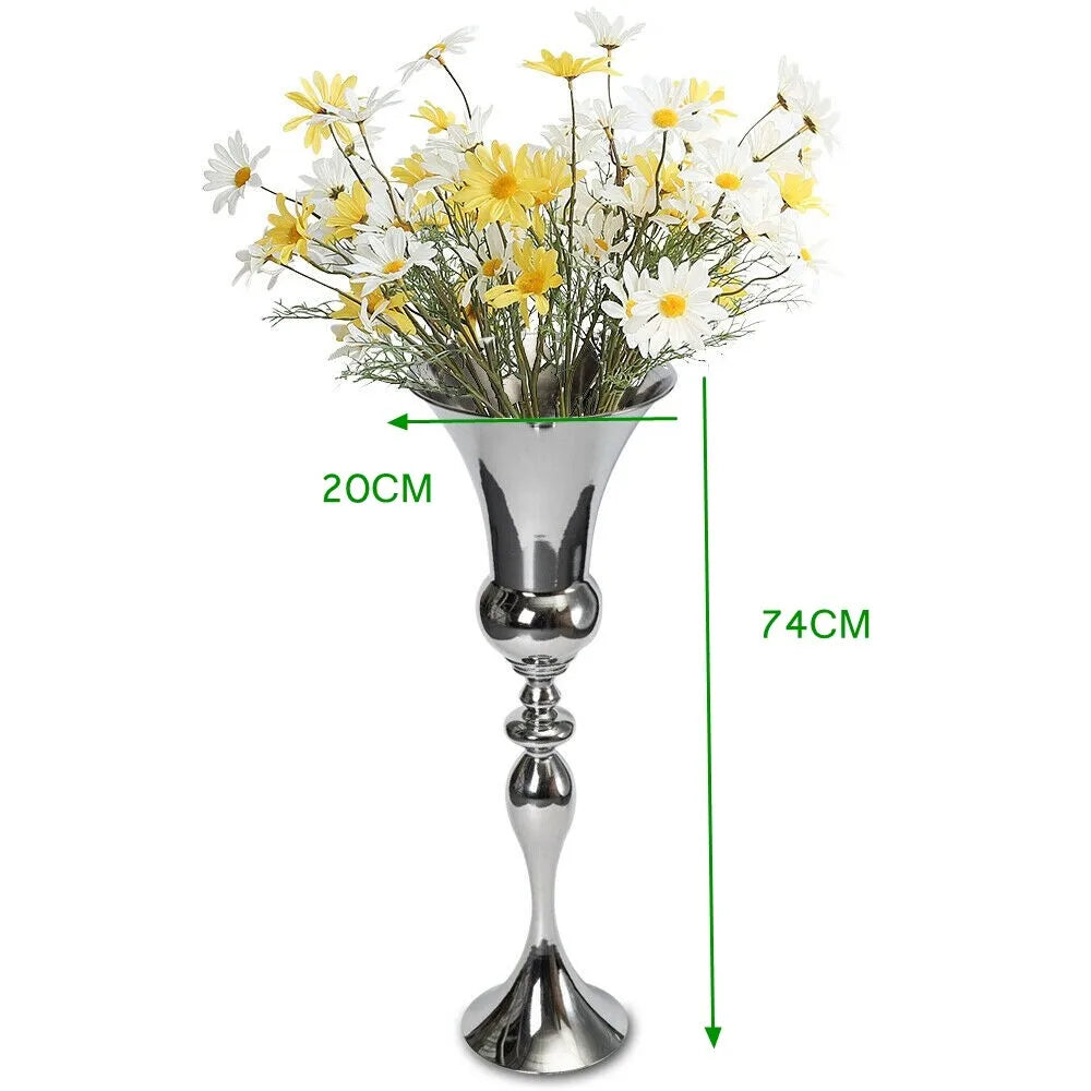 Modern Iron Vase with Electroplated Finish Elegant Flower Stand for Wedding Table Decor