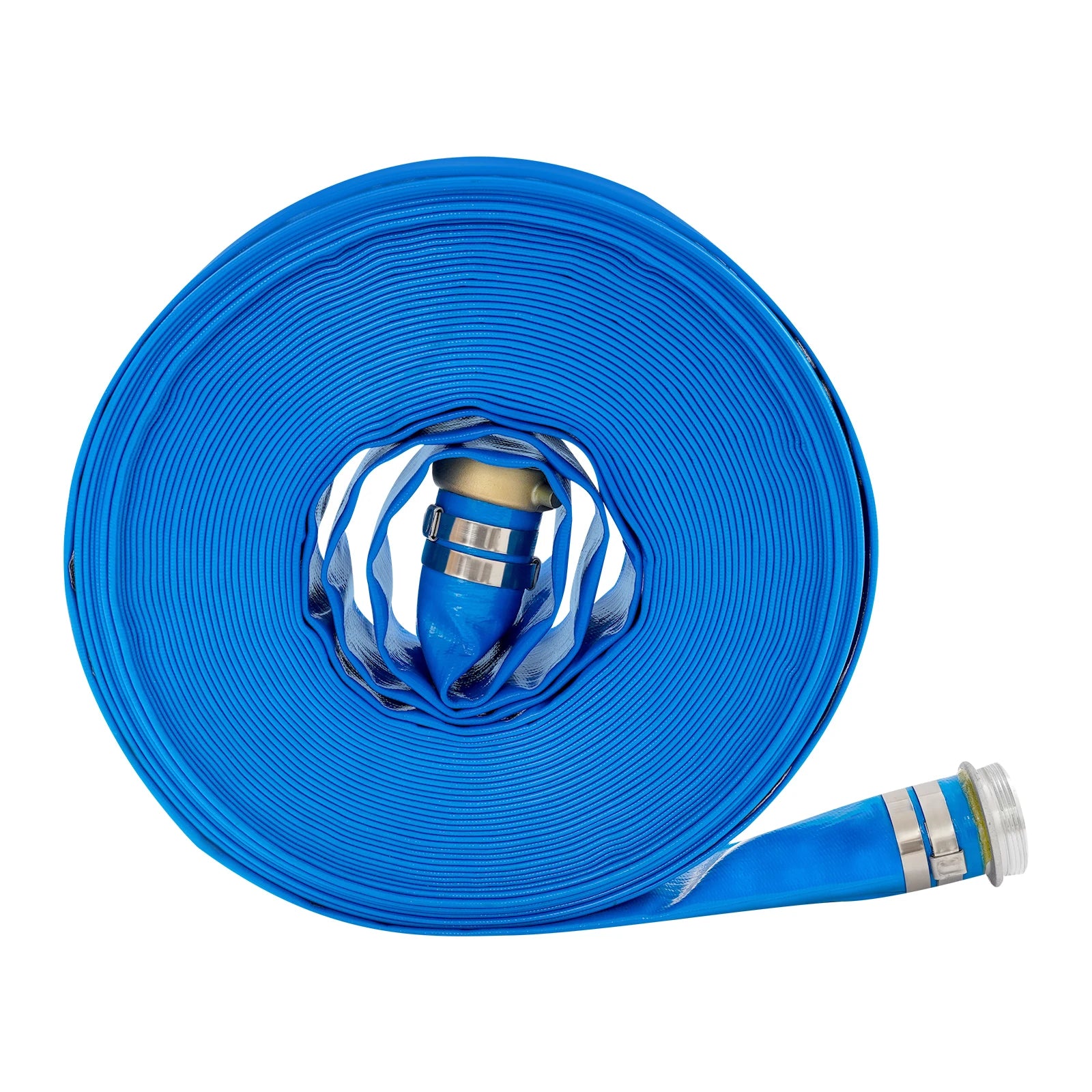 30.48m/100ft Lay Flat Water Discharge Hose, Water Pump Drain Hose for Agricultural Irrigation, Landscaping