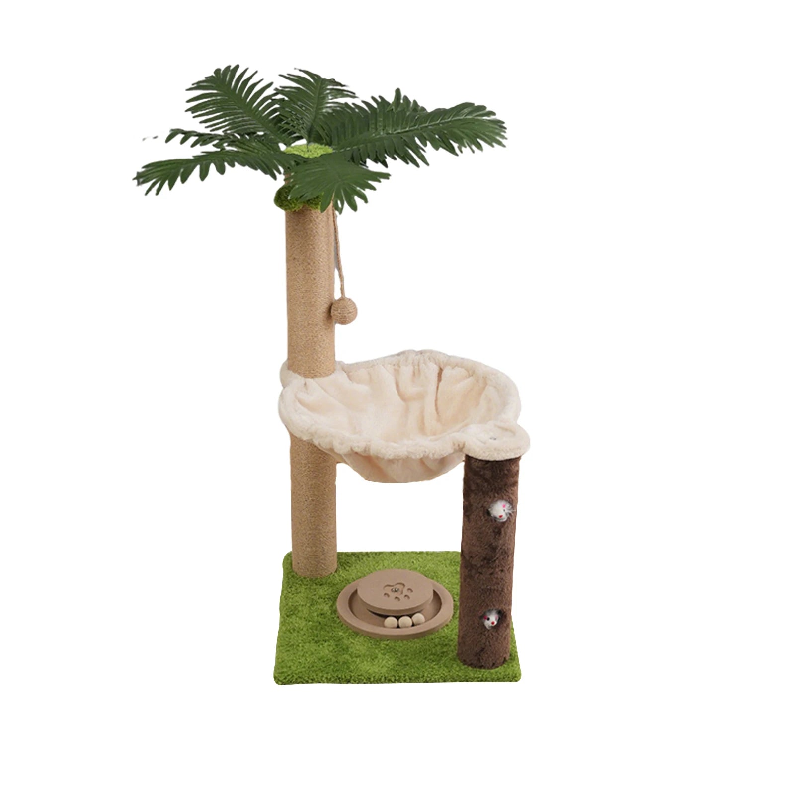 Palm Cat Tree 82cm Modern Scratching Post Climbing Tree Kittens Sleep Platform Sisal Strings