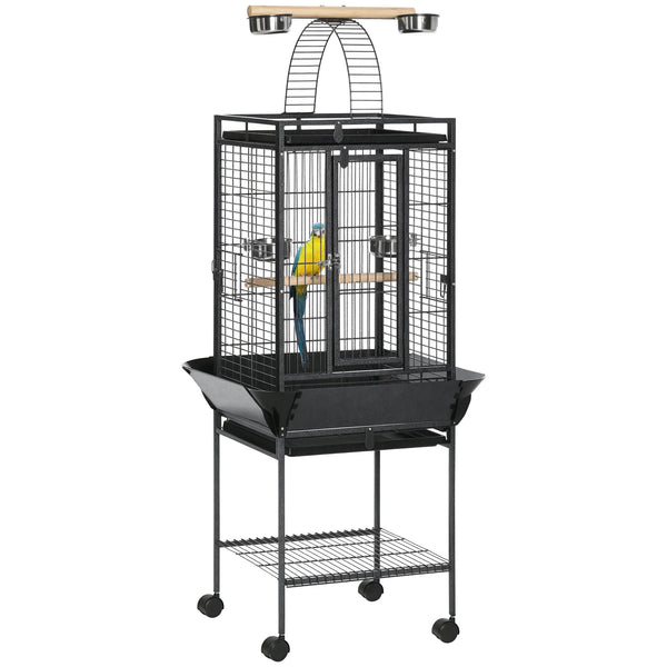 Steel Bird Cage, Large Budgie Cage for Cockatiels and Parakeets