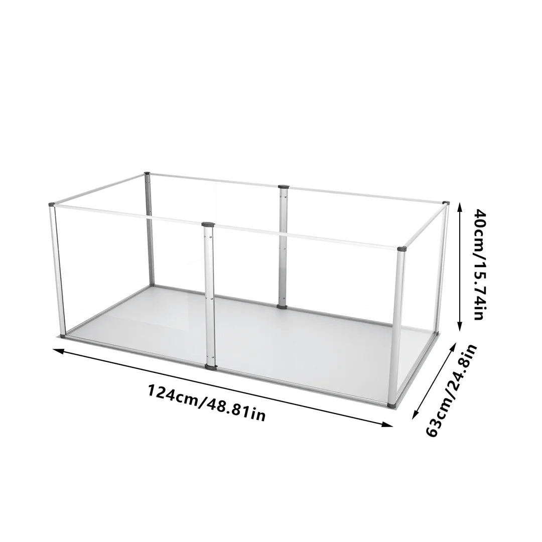 BINGOPAW Acrylic Pet Whelping Pen 6-10 Panels Multiple Sizes Clear Playpen Fence for Guinea Pigs Rabbits Small Animals