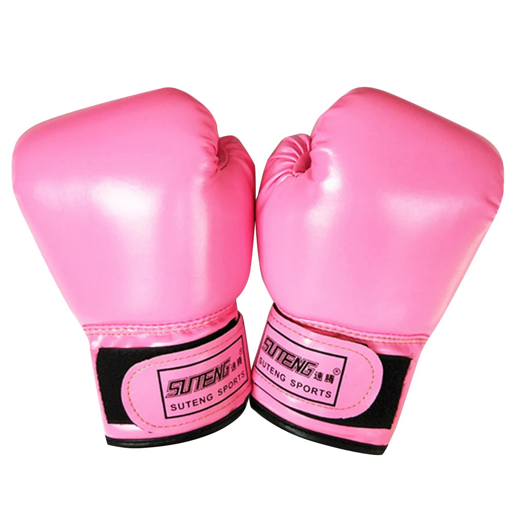 Kids Boxing Gloves PU Leather Breathable Muay Thai Mitts for Taekwondo Punching Bag Training Ages 3-12