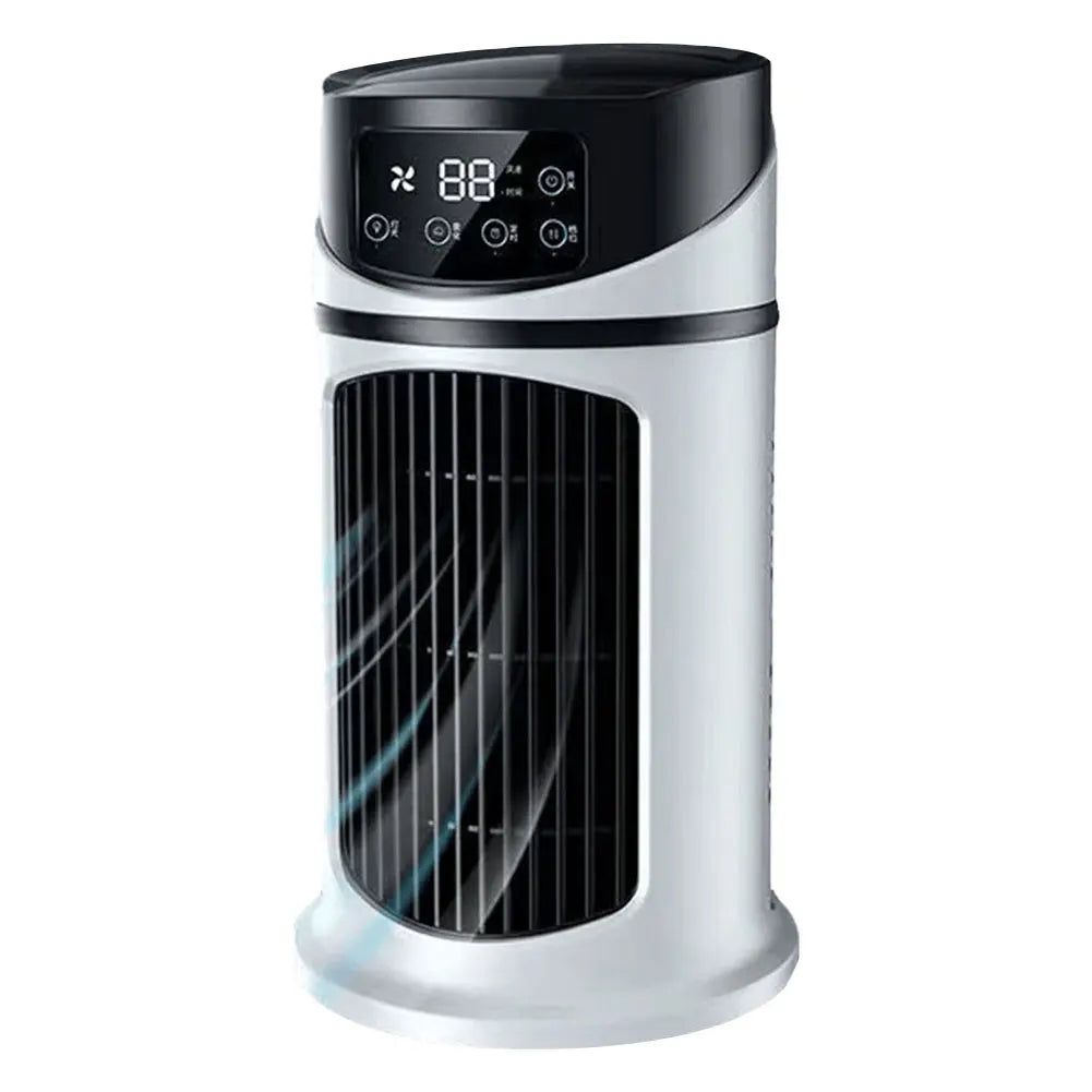 USB Desktop Evaporative Air Cooler Fan 6 Speed 6 Hour Timer Humidifier Water Level Alert for Home Office