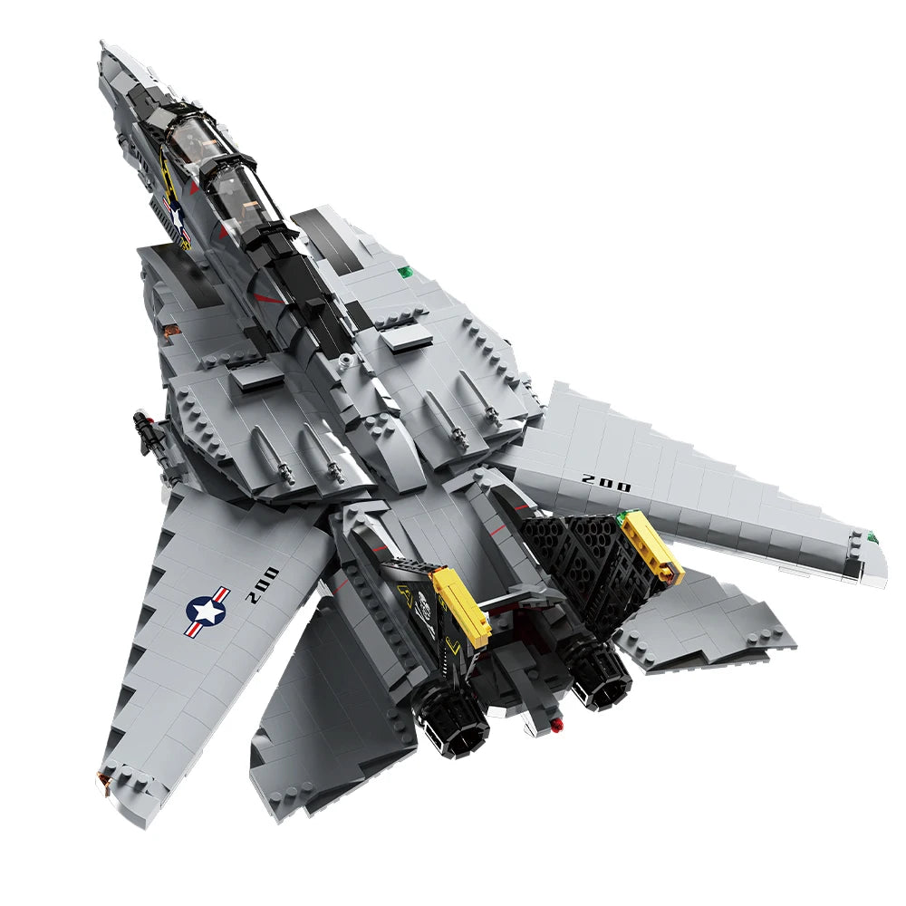 2453 Piece F-14 Tomcat Carrier-Based Fighter Building Block Kit Aviation Military Model for Adults and Collectors