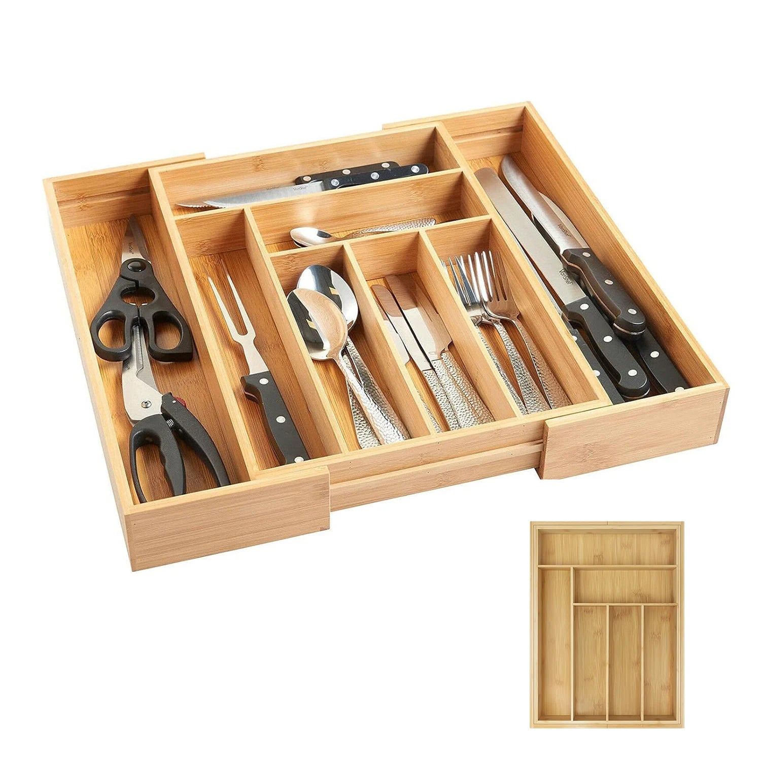 Eco-Friendly Wooden Storage Tray – Multipurpose Tableware Organizer