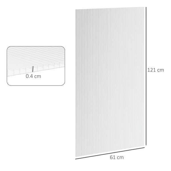 14 Pack Twin-Wall Polycarbonate Sheets 121 x 61cm, 10m² Greenhouse Panels