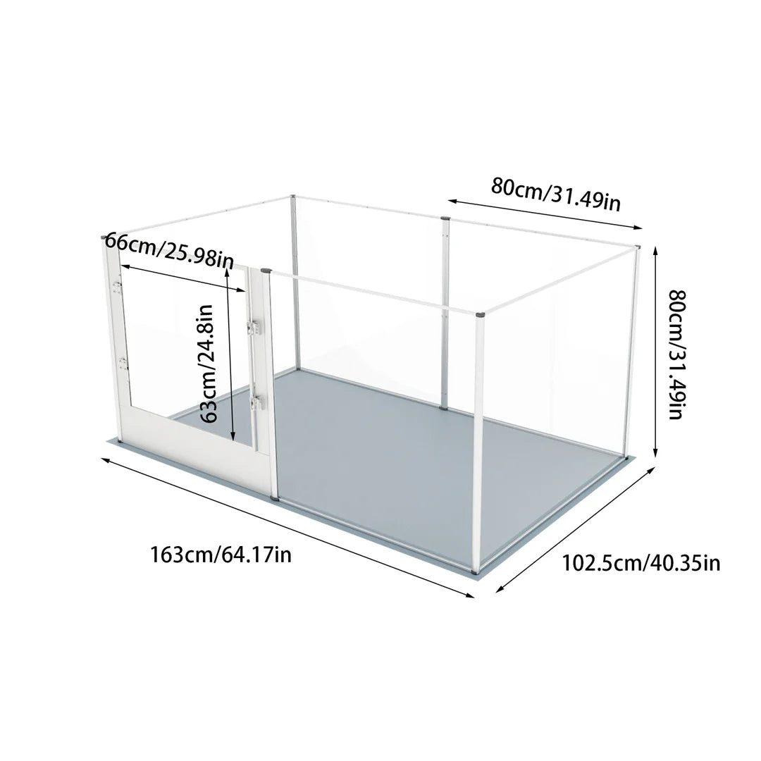 BINGOPAW Acrylic Pet Whelping Pen 6-10 Panels Multiple Sizes Clear Playpen Fence for Guinea Pigs Rabbits Small Animals