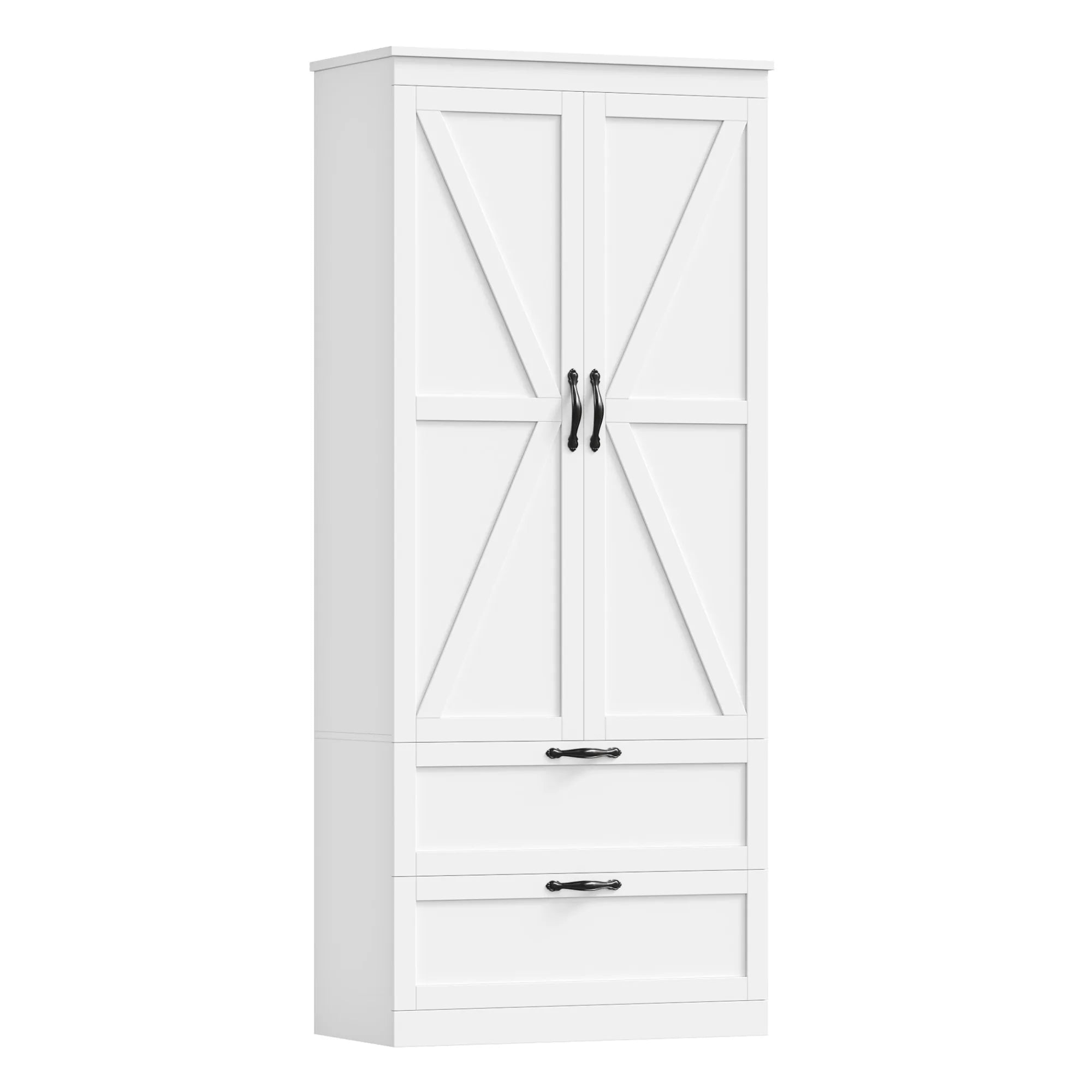 Kitchen Storage Cabinet with 2 Doors and Drawers Modern Buffet Sideboard with Adjustable Shelves