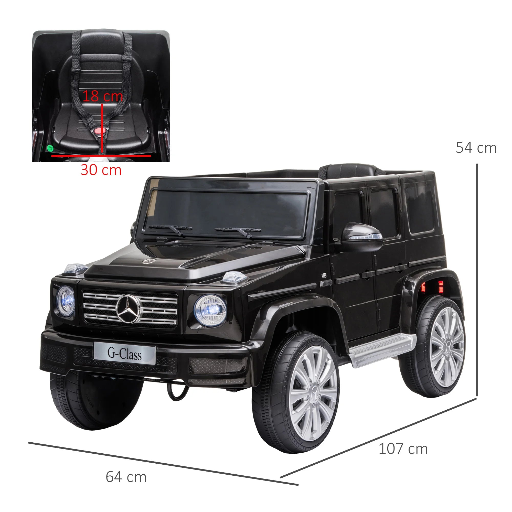 Mercedes Benz G500 Kids Electric Ride On Car 12V with Remote Control – Licensed Style Toy Car for Kids