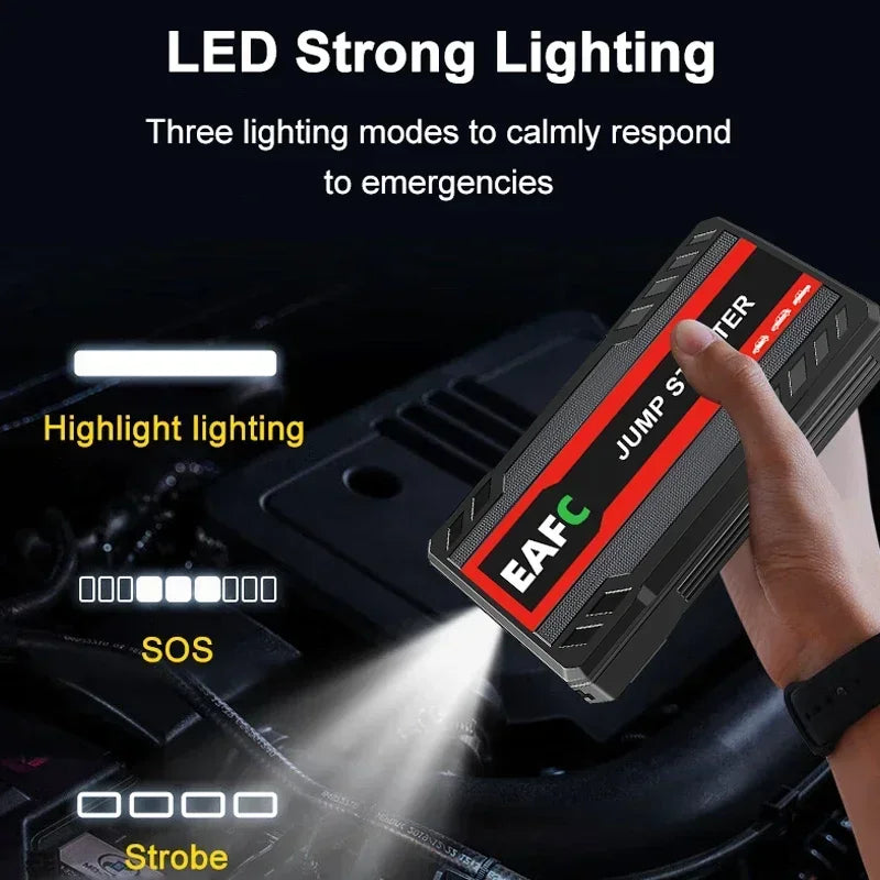 EAFC 600A Car Jump Starter & Power Bank | 12V Auto Battery Booster with LED & USB Charging