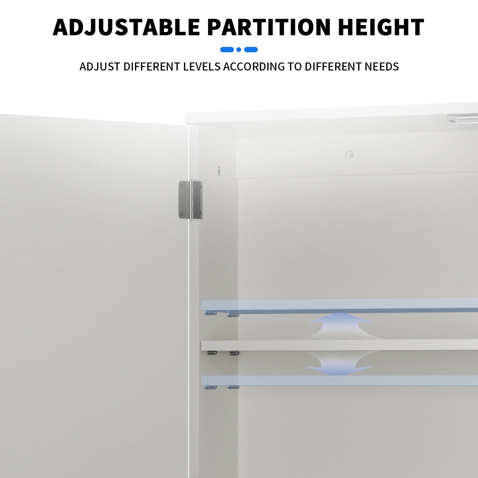 White MDF Bathroom Wall or Floor Cabinet with 2 Doors | Adjustable Shelf Storage Cupboard 60x15x51cm