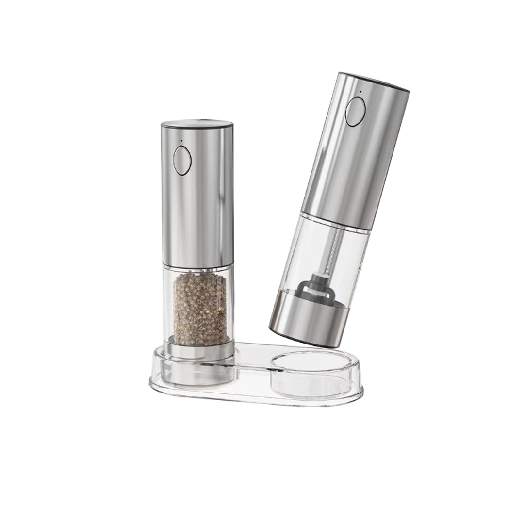 Electric Pepper & Salt Grinder | USB Rechargeable Stainless Steel Spice Mill