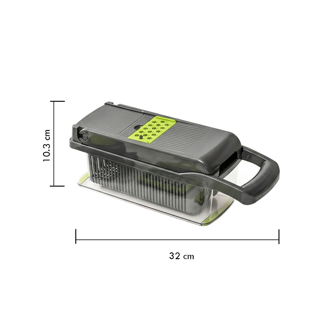 Vegetable Chopper & Mandoline Slicer with Container | Onion Cutter, Cheese Grater & Food Dicer