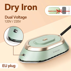 Mini Travel Iron for Clothes Portable Handle Electric Ironing Machine Fast Heating 30S Dry Wet Irons Garment Household Tools