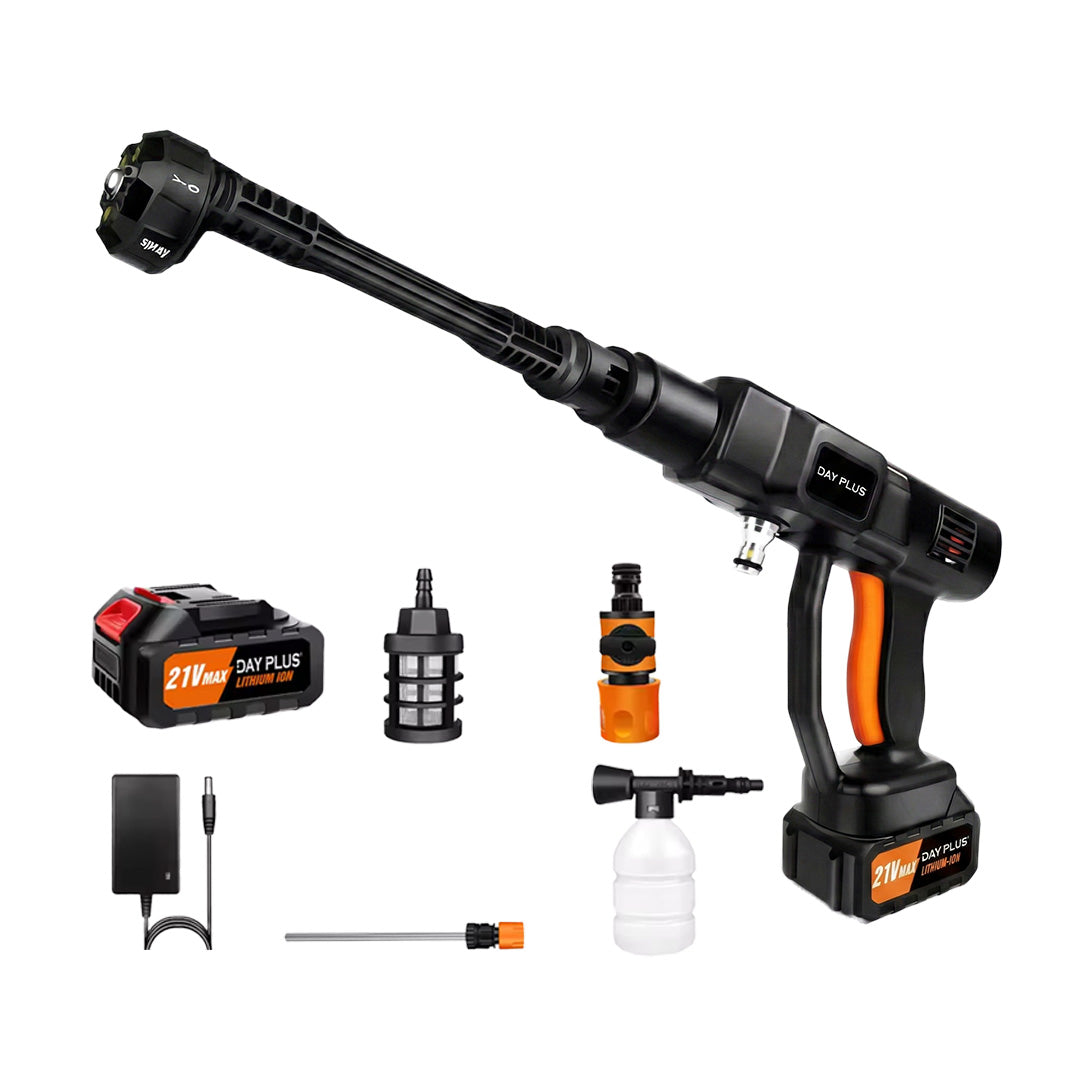 Cordless Pressure Washer | 4.0Ah Battery Powered Portable Power Washer with 6-in-1 Nozzle