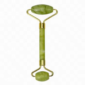 Skin Care Quartz Stone Natural Face Jade Roller Set Cooling Eye Gua Sha Tool Facial Beauty Massage for Face Jade Wheel Green