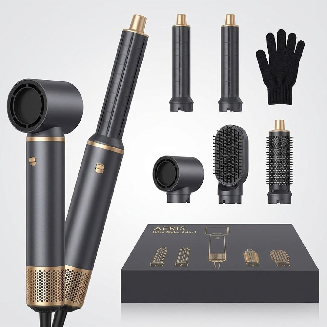 UKLISS 5-in-1 Blow Dryer Brush | Negative Ion Hot Air Curler & Hair Styler