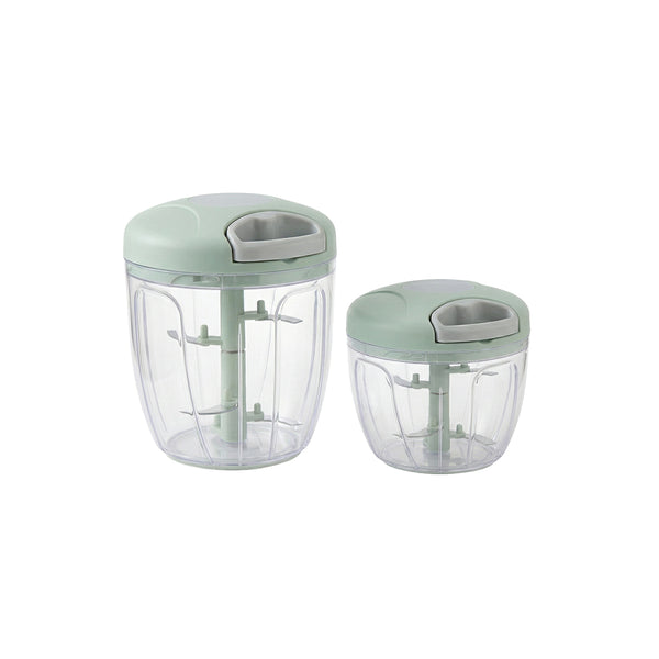 Manual Garlic Chopper & Meat Mincer | 500/900ML Rotating Press Crusher