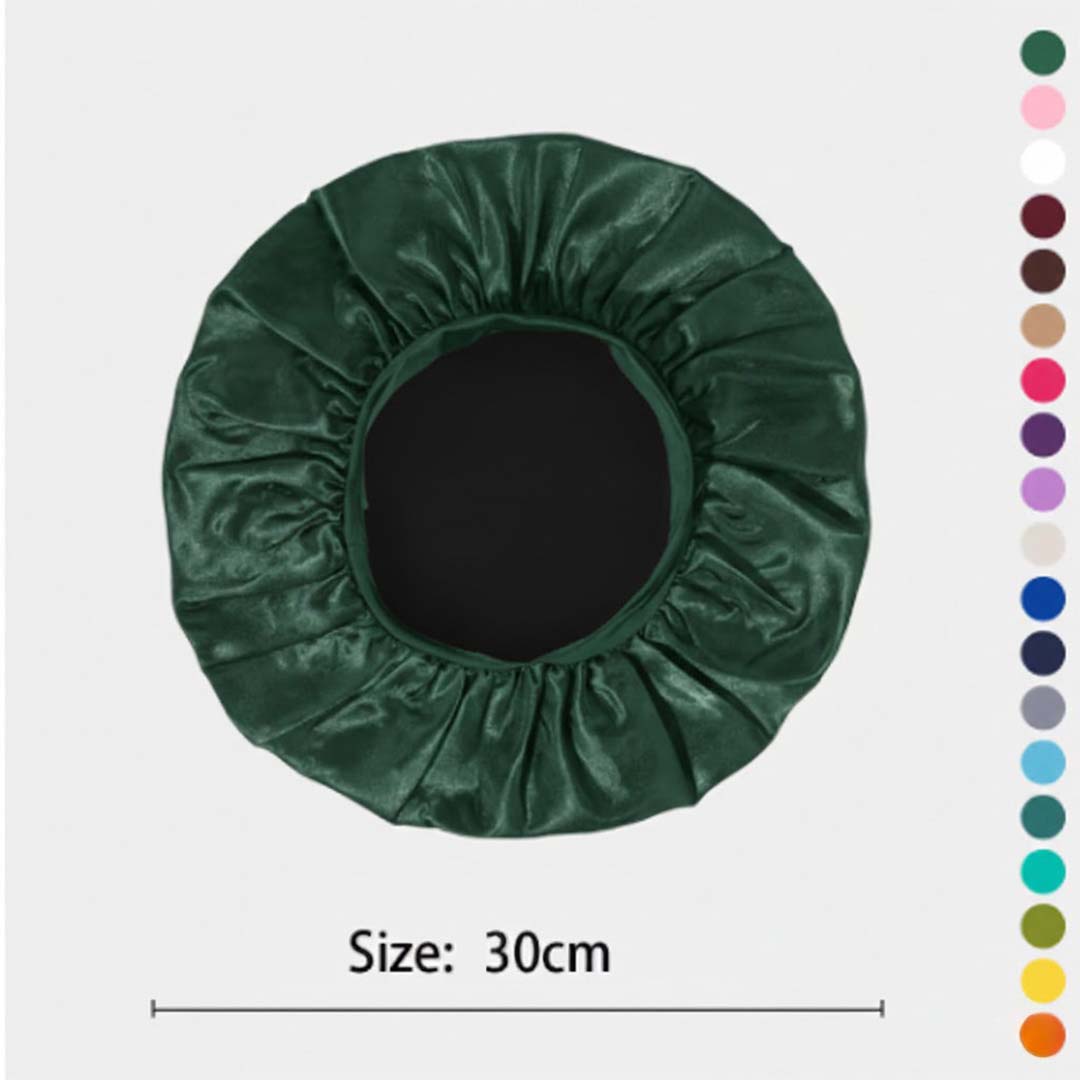 Satin Sleep Bonnet for Women | Silk Hair Care Bonnet with Wide Brim & Elastic Band