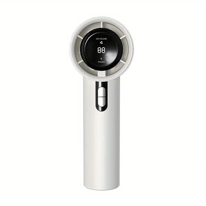 Portable Handheld Turbo Fan – 5–8 Hour Battery, 13,000 RPM Brushless Motor, 9m/s Wind Speed, 100% Adjustable, USB Rechargeable Mini Fan for Indoor & Outdoor Use