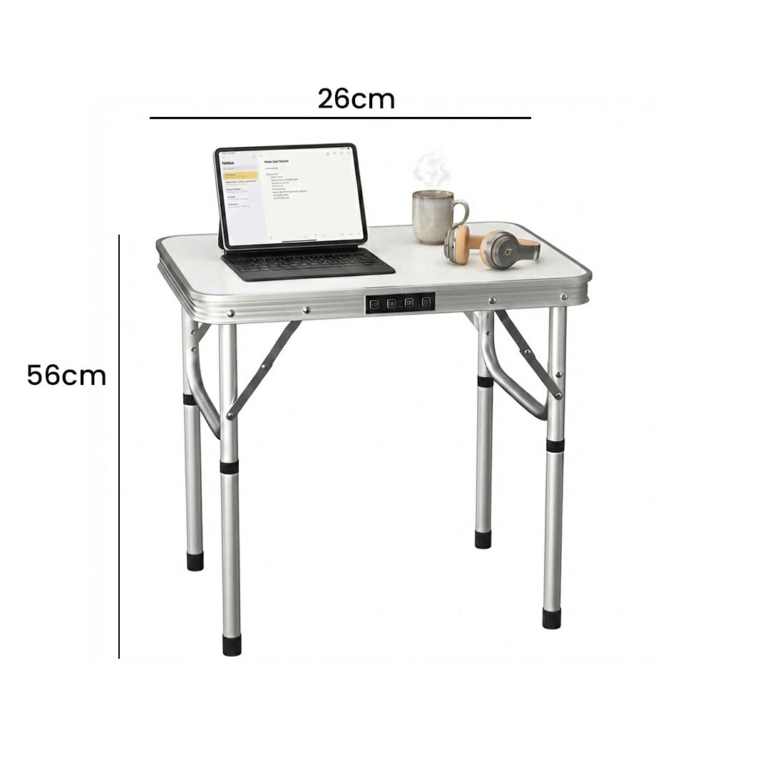 DayPlus Folding Picnic Table | Portable Aluminium Camping & Outdoor Table with 2 Height Settings