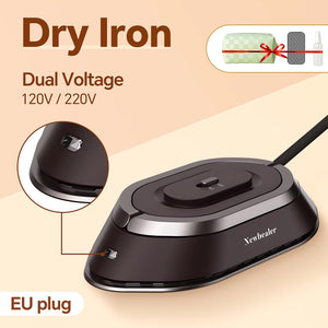 Mini Travel Iron for Clothes Portable Handle Electric Ironing Machine Fast Heating 30S Dry Wet Irons Garment Household Tools