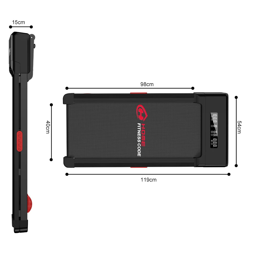Walking Pad Treadmill 3.0HP with 9% Auto Incline – Quiet Under Desk Running Machine with LCD Display