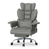 Ergonomic Office Chair with Footrest PU Leather High Back Adjustable Executive Chair