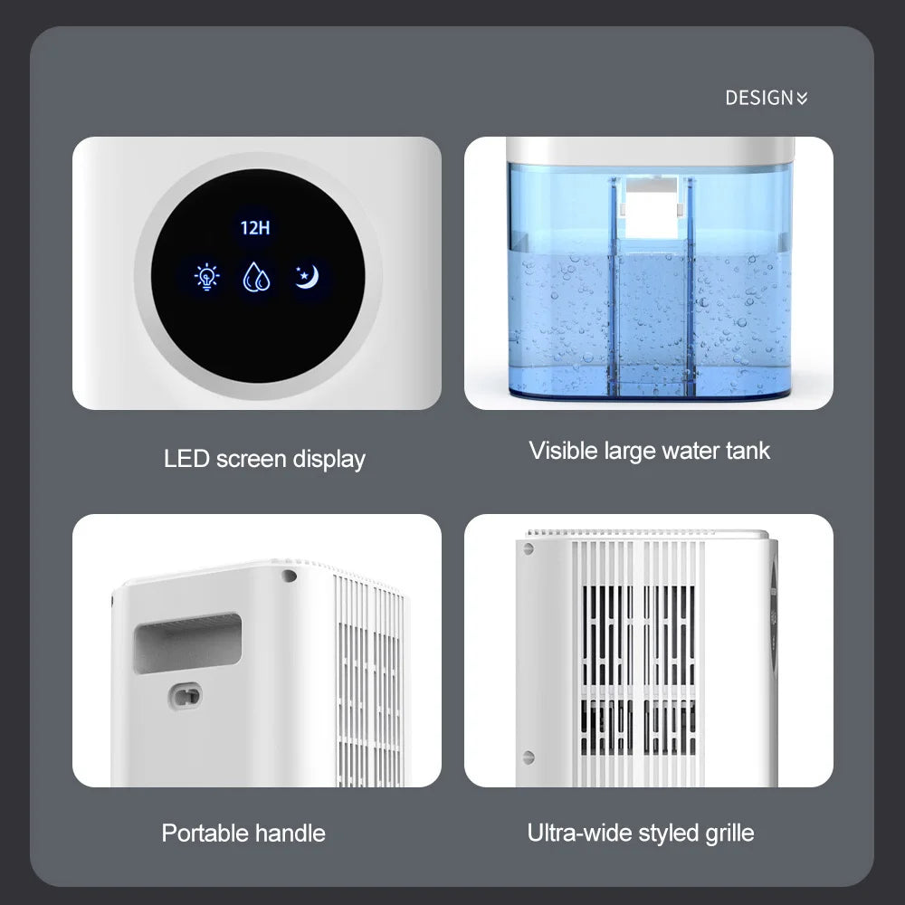 1.7L Smart Dehumidifier with App Control and RGB Mood Light