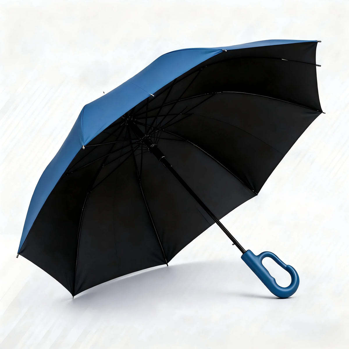 Compact Windproof Travel Umbrella with Auto Open and Close, 9 Fibreglass Ribs