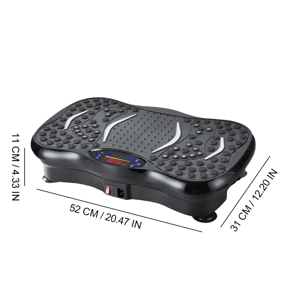 Whole Body Vibration Plate Machine with Bluetooth & LCD Display – Fat Burning Fitness Platform with Remote Control