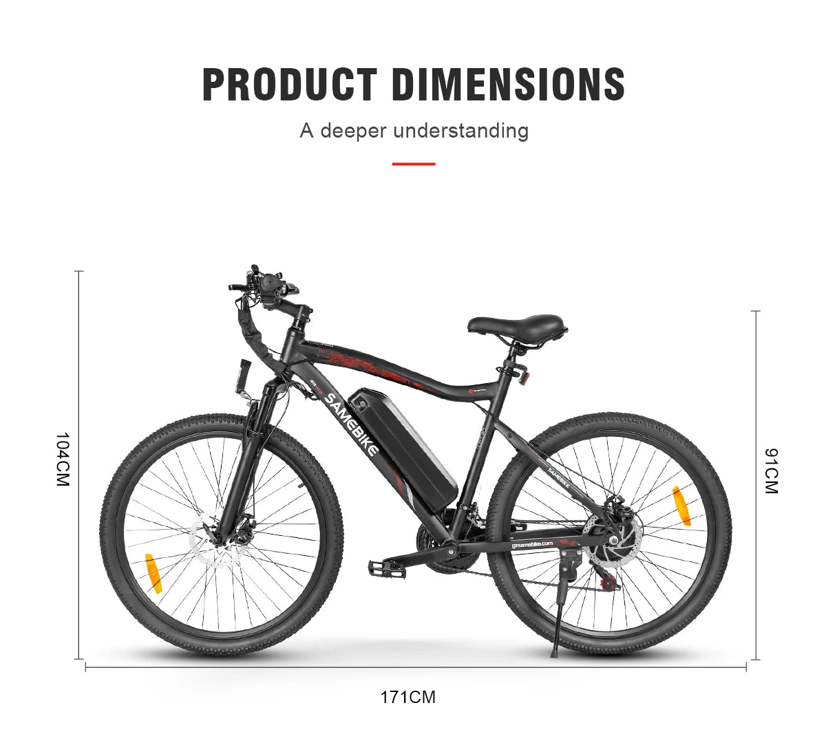 SY26-II 26 Inch Electric Mountain Bike with Aluminium Frame, 36V 13Ah Removable Battery and 21-Speed Gears