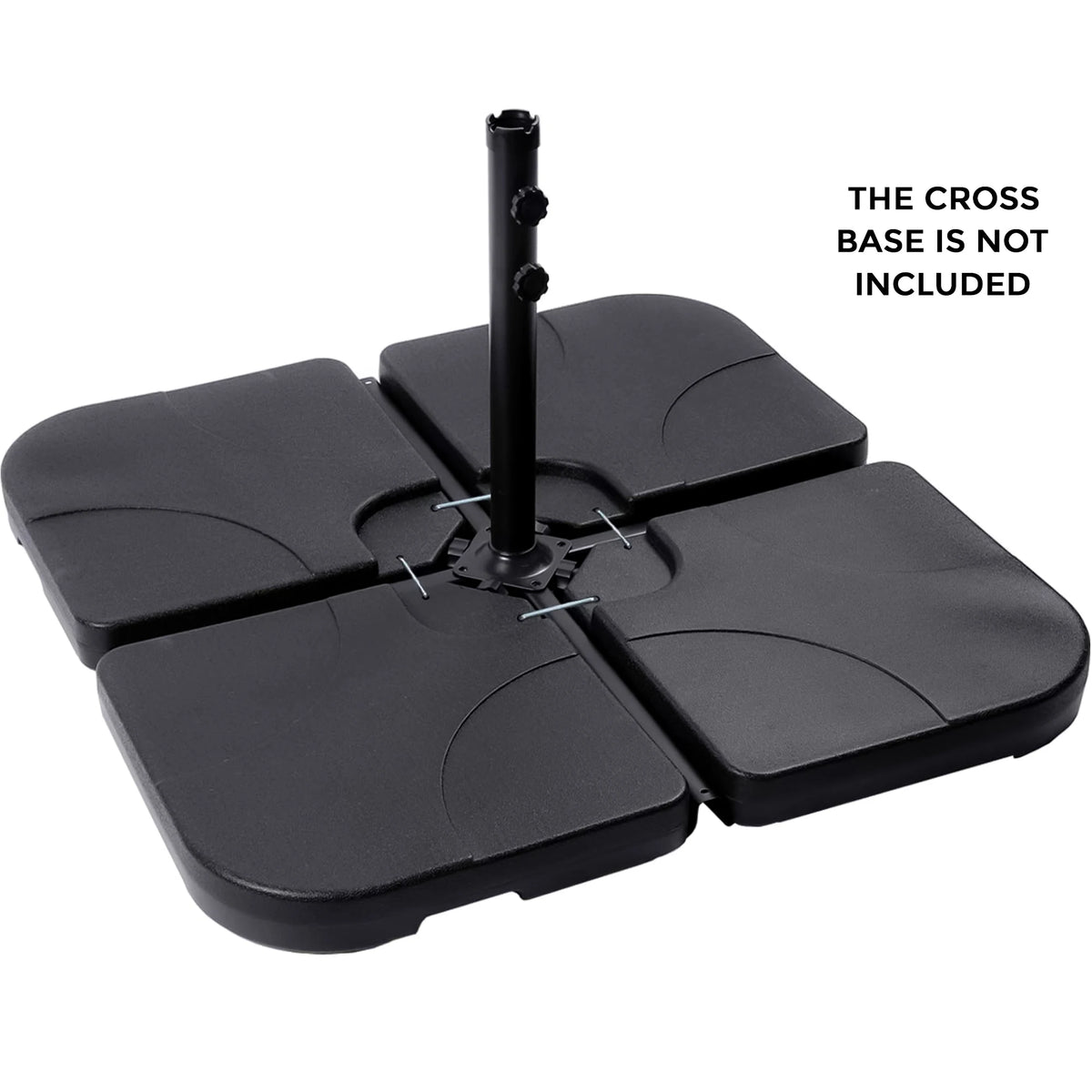 Set of 4 Outdoor Cantilever Parasol Base Stand Weights, Sand & Water Fillable