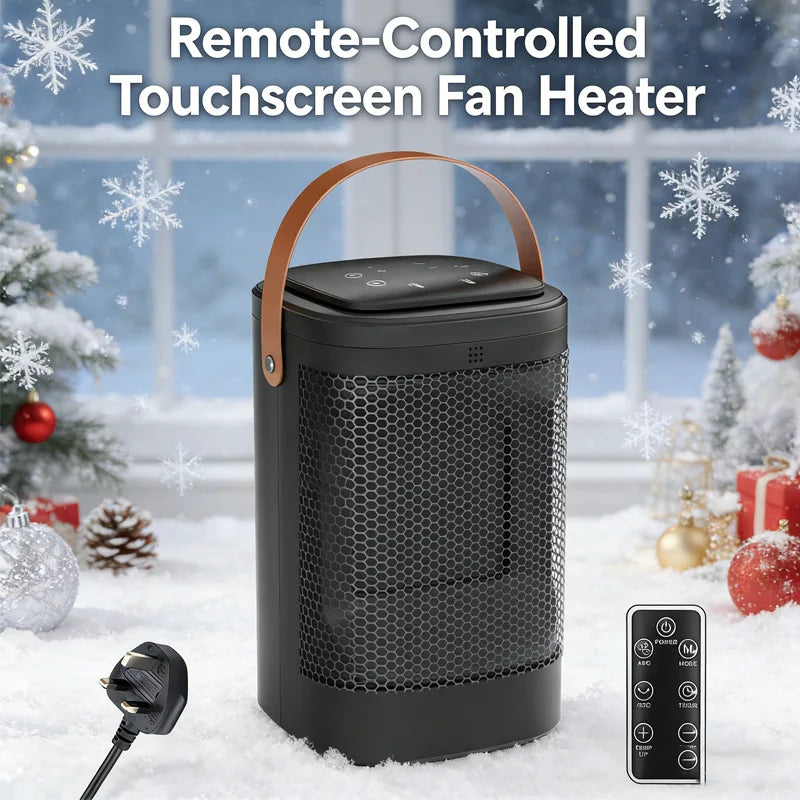 Wall Mounted Fan Heater 2000W Dual Mode Hot and Cool Air 3 Speed Remote Control Electric Heater for Bedroom Living Room