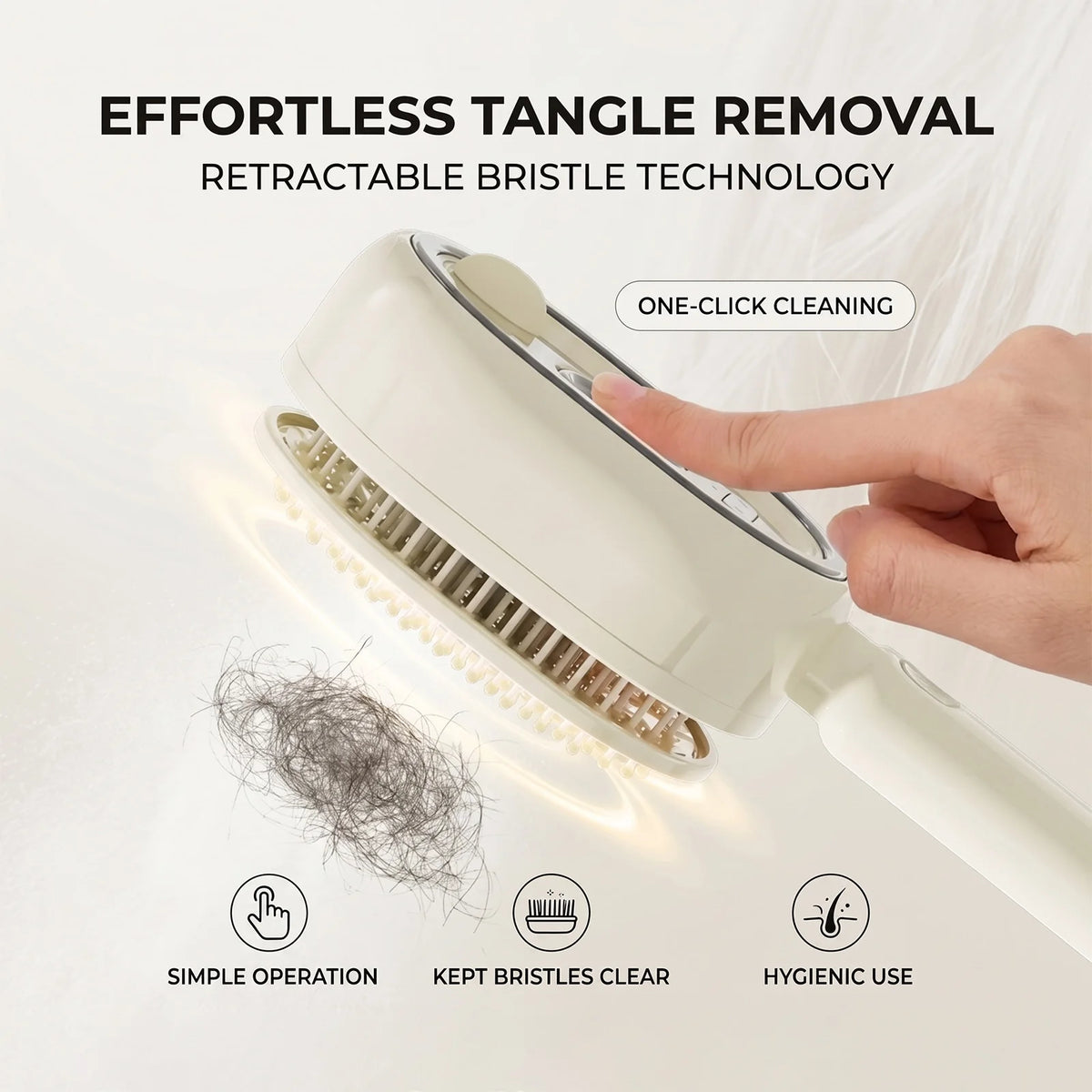 Electric Spray Hair Brush with Self-Cleaning Bristles, USB-C Rechargeable Detangling Comb