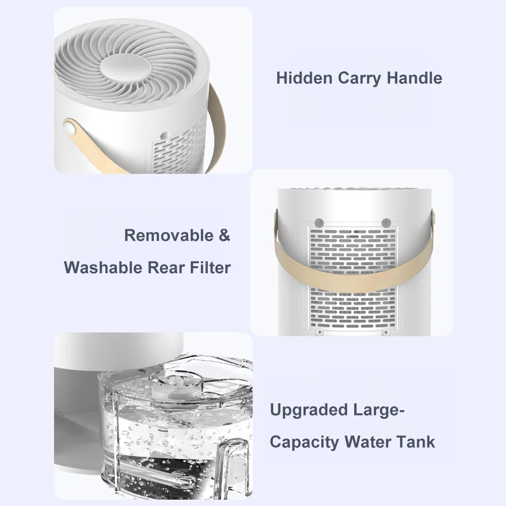 Portable 1.3L Mini Dehumidifier with Ioniser, Timer and Night Light