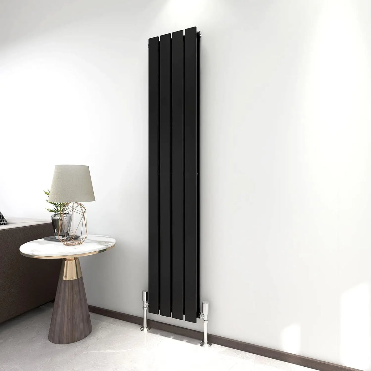 Designer Flat Panel Radiator 1600 x 272mm, Double Panel Vertical Central Heating Radiator