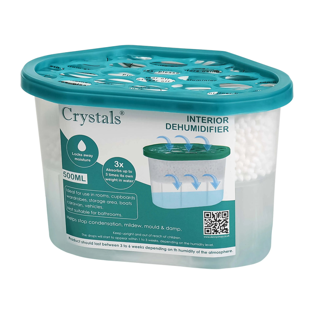Damp Trap Moisture Absorber for Wardrobes, Caravans and Small Spaces